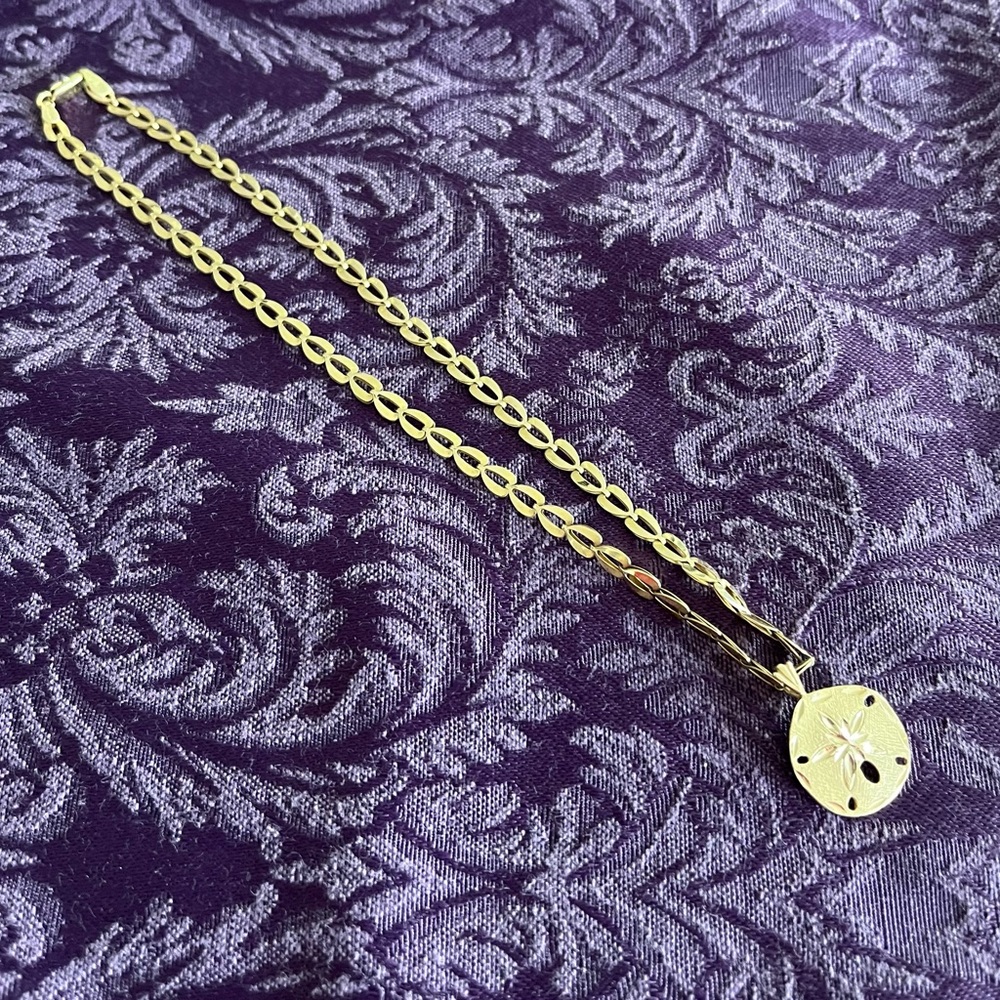 Sand Dollar 14k Gold Pendant & Chain